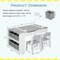 2-in-1 Kids Activity Table with Built-In Easel and Storage Boxes Removable Paint Cups